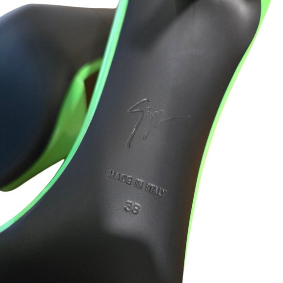 Giuseppe Zanotti Green Patent Leather Stiletto Sandal Italy 38, US 8 - Picture 7 of 9